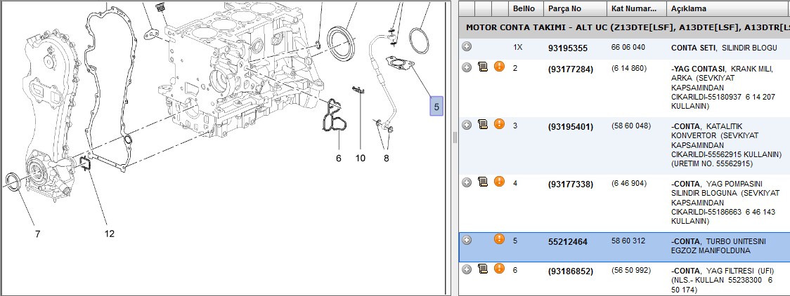 TURBO TAKIM CONTA FIAT ALBEA PALIO DOBLO LINEA FIORINO 13 JTD 188A9 223A9