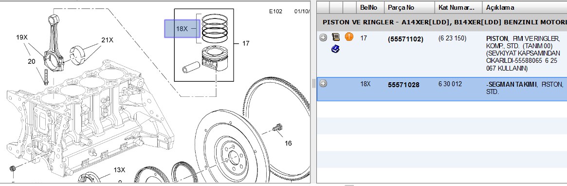 PSA Segman (Std) (Opel Corsa D, Adam, Astra J, Corsa E)