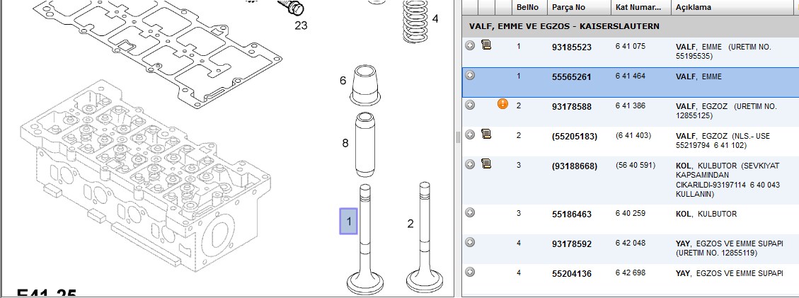 Subap Takımı (16V) (Fiat Doblo, Linea, Freemont, 1.9 2.0 Multijet 5 mm UC Tırnak)