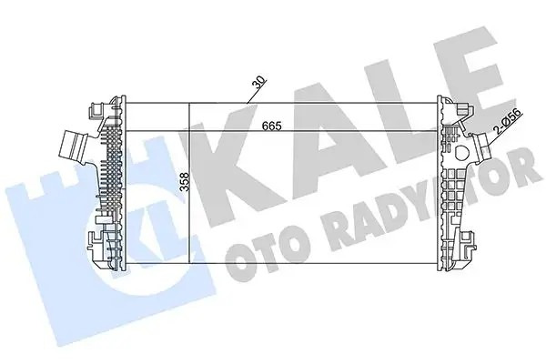 KALE Opel Astra J ve Chevrolet Cruze Turbo Radyatörü 667×355×30 mm