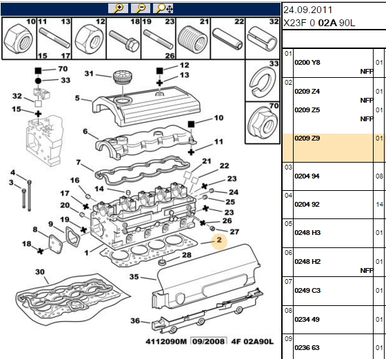 SİLİNDİR KAPAK CONTASI 2800 (1.80) BOXER  1 JUMPER 1 DUCATO 1