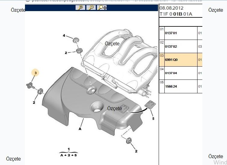 Bitapart Motor Üst Kapak Sabitleme Vidası (DW8 Partner/Berlingo)