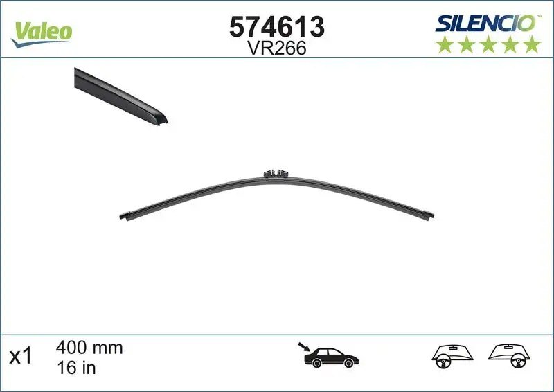 VALEO Audi Q3 1.4 Tfsi, Q3 2.0 Tdi Arka Silecek Süpürgesi 400 mm