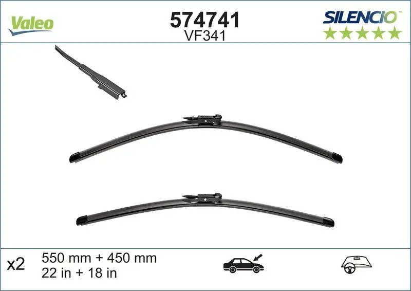 VALEO Bmw 116d F21 ve Mercedes GLK 250d Ön Silecek Süpürgesi 555+455 mm