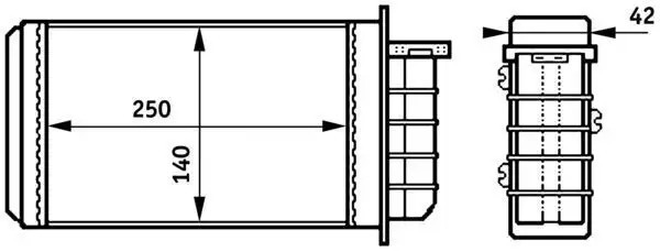 MAHLE Fiat Brava Bravo Marea Kalorifer Radyatörü 105×160 mm
