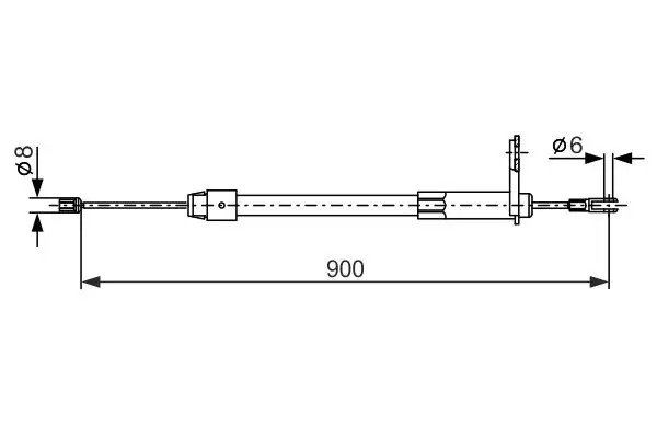 BOSCH Mercedes CLK 200 A209 ve C200 W203 El Fren Halatı 900 mm