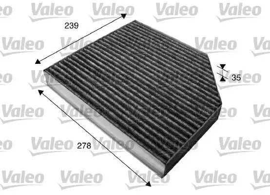 VALEO Audi A5 ve A4 2.0 Tfsi, 2.0 Tdi, 1.8 Tfsi Aktif Karbonlu Polen Filtresi 279x239x36 mm