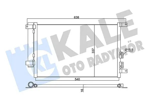 KALE Alfa Romeo 156 1.6 ve 2.0 Ön Klima Radyatörü 520×337×16 mm
