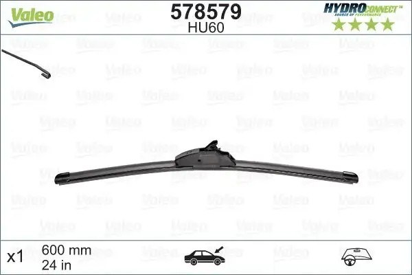 VALEO Chevrolet Lacetti ve Bmw X5 1.4 Silecek Süpürgesi 600 mm