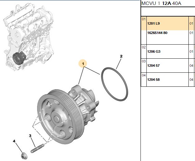 KALE Fiat Palio, Albea, 500, Doblo, Opel Astra J, Corsa D 1.3MTJ Su Pompası