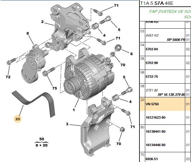 GATES Peugeot Partner, Citroen C4 1.6 Hdi V Kayışı Seti 975 mm