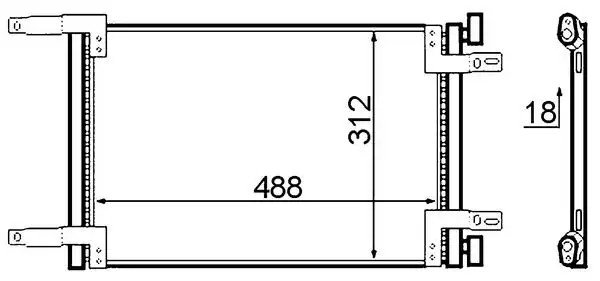 MAHLE Fiat Doblo 1.9 ve 1.2 Klima Radyatörü 95x815 mm
