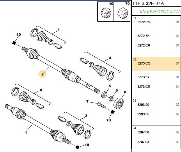 AKS SAG ON PEUGEOT P206