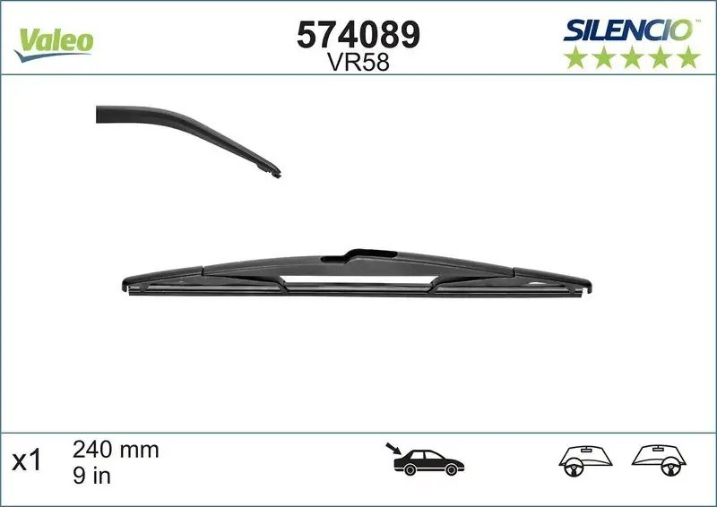 VALEO Peugeot 3008 1.5 BlueHdi ve Renault Kadjar 1.5 dCi Arka Silecek Süpürgesi