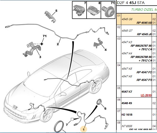 SNR ABS Sensörü Ön (Peugeot P407, Citroën C6, 3.0 V6, 2.2 HDI, 2.7 HDI)