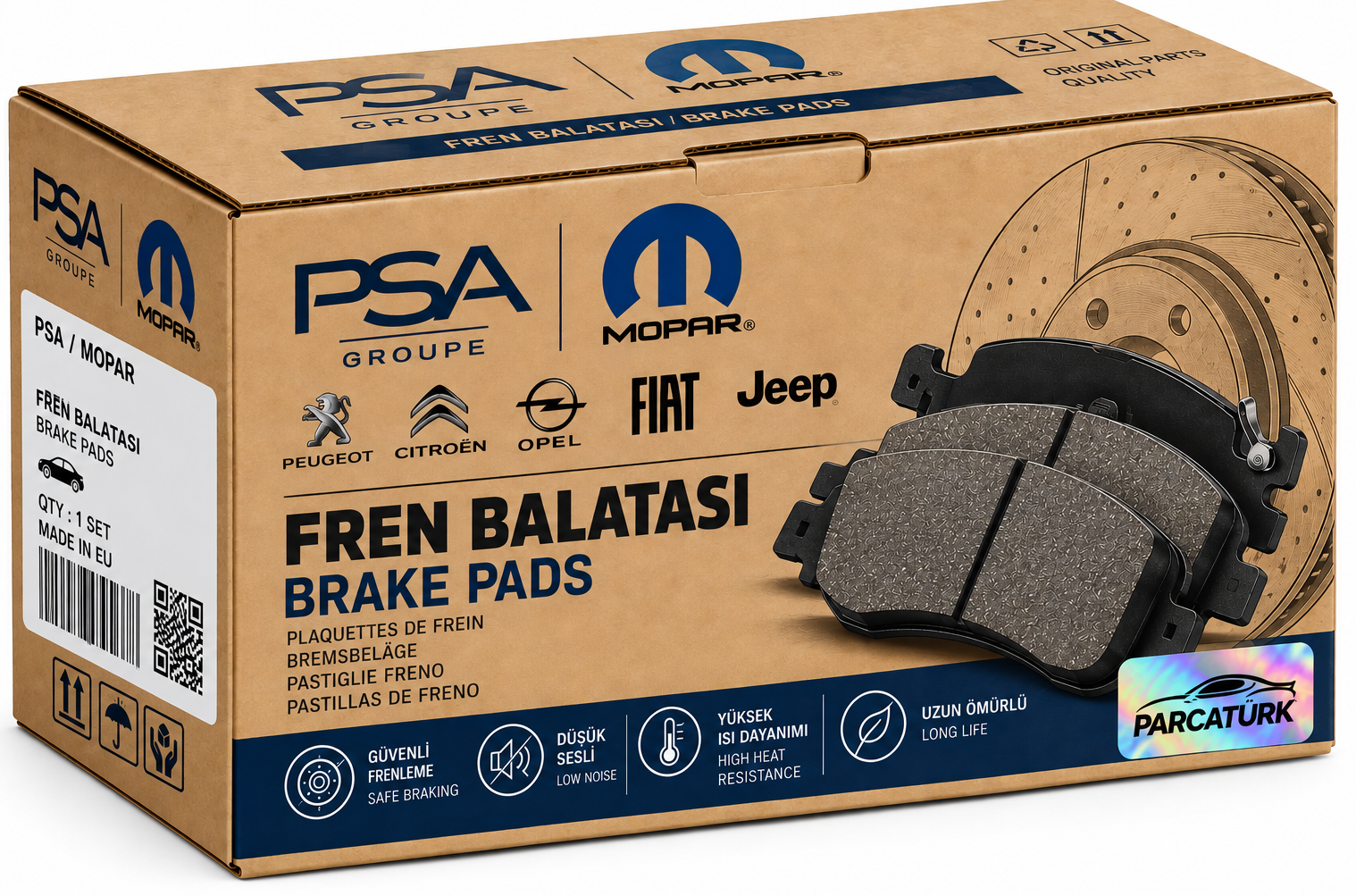 PSA Ön Fren Balatası (Peugeot 208 P21E, P24E, Citroën C3 P2JO, Mokka)