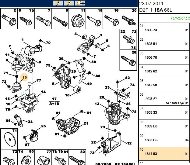 PSA Motor Kulağı Sağ-Ust (407/Expert/Jumpy)