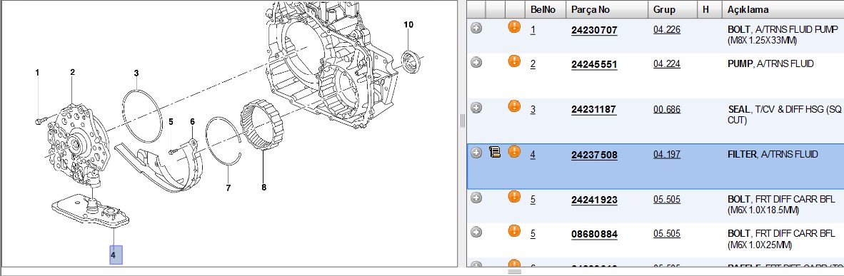Şanzıman Yağı Filtresi (T300 Aveo/Cruze)