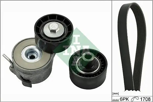 INA Peugeot 206 1.4 Hdi, Peugeot 407 1.6 Hdi, Citroen C5 1.6 Hdi Alternatör Gergisi 1.708 mm Uzunluk, 6 Kaburga