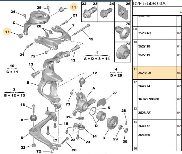 FAG Peugeot 407 1.6 Hdi ve Citroen C5 1.6 Hdi Arka Tabla Burcu