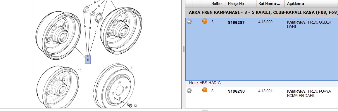 VALEO Opel Corsa C 1.0, 1.4 Twinport, 1.4, 1.3 Cdti, 1.7 Dti, 1.2 Arka Fren Kampanası 200 mm
