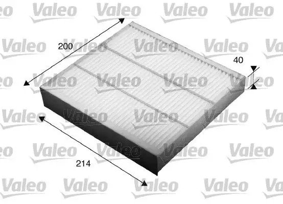VALEO Alfa Romeo 159 1.9 Jtdm Kabın Filtresi 40 mm Yükseklik