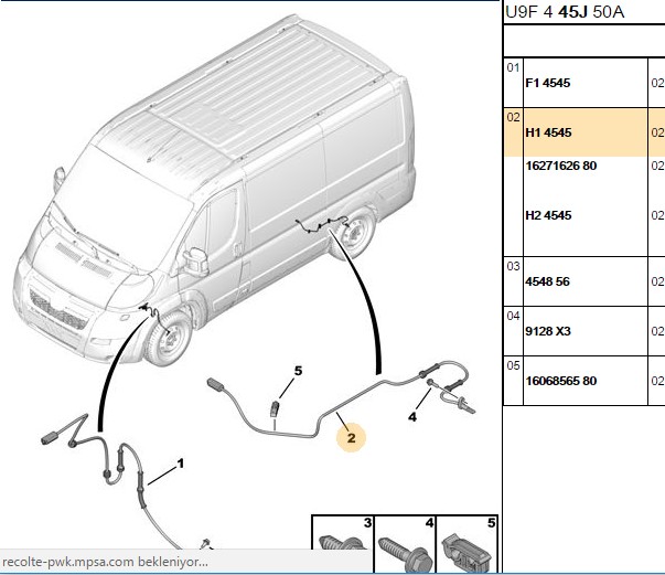 ABS SENSORU FIAT DUCATO PEUGEOT BOXER CITROENJUMPER 22 23 30 HDI JTD 06- ARKA