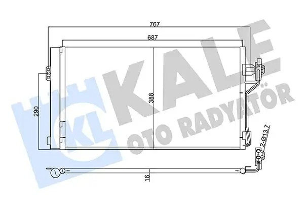 KALE Mercedes Viano, Vito Klima Radyatörü 667x388x16 mm