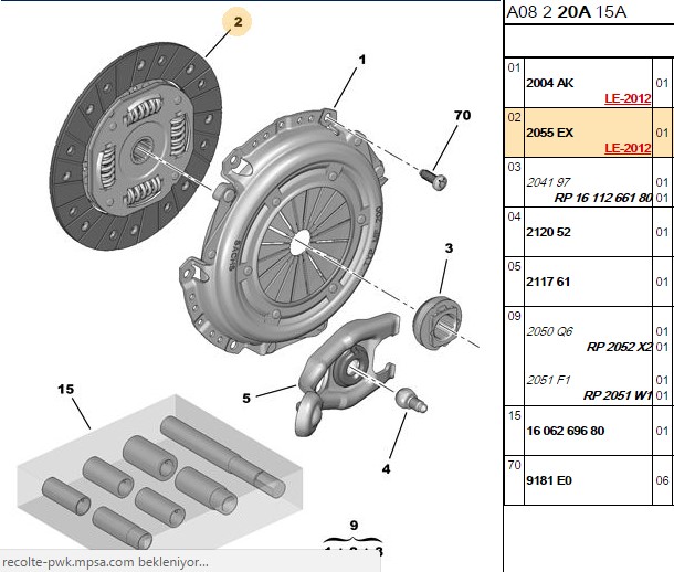 SACHS Peugeot 207 Citroen C4 1.4 16V 03 Debriyaj Seti