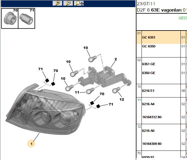 VALEO Peugeot 407 2.0 Hdi ve 2.0 Arka Stop Lambası (Sağ) 043364