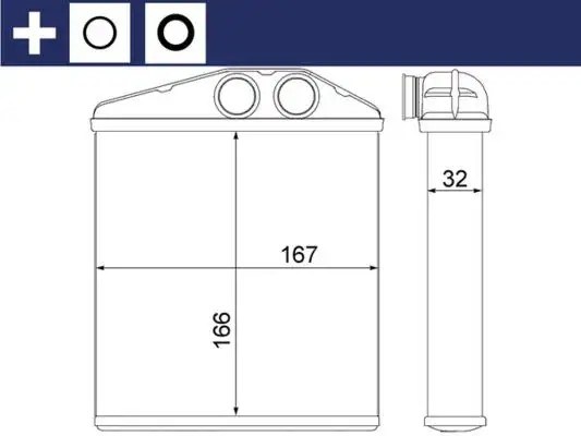 MAHLE Opel Corsa C 1.2 1.3 1.4 1.7 Dti Cdti Klimalı/Klimasız Kalorifer Radyatörü