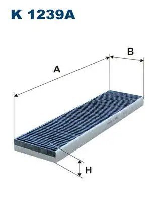 FILTRON Mini R55 R56 R57 R58 R59 R60 R61 Karbonlu Polen Filtresi 440×119×30 mm