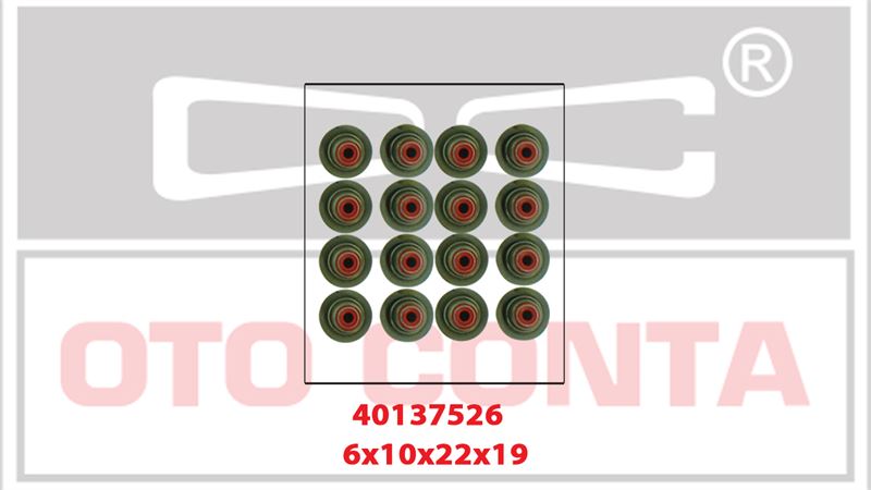 Subap Keçesi Takım (16 Adet) (6×10×22×19 mm) (Fiat Ducato 2.3 JTD Multijet, IVECO Daily)