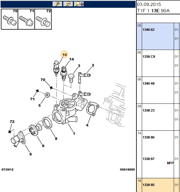 PSA Hararet Musuru (Peugeot 306, Partner, Expert, Citroën Xsara, Berlingo, Jumpy) Yeşil 3 Fıslı