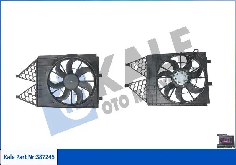 KALE Skoda Rapid ve Seat Ibiza 1.2/1.4 Tsi Ön Fan Motoru 390 mm 12V