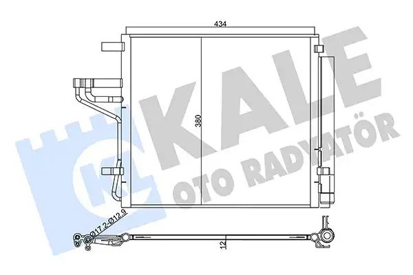 KALE Hyundai i10 ve Kia Picanto 1.0-1.2 Klima Radyatörü 434×380×12 mm