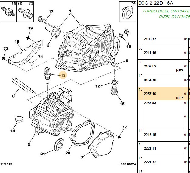 VERNET Arka Vites Muşuru (Peugeot P106, P206, P205, P306, P405, P406, P605, P309, XM, Partner, Boxer, Citroen Jumper, Ducato, Scudo, Jumper, Berli, Saxo, Audi, Volkswagen)