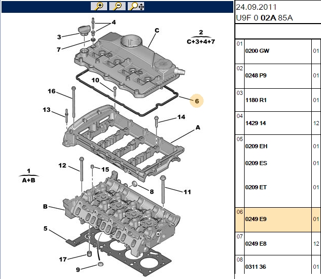 Supap Kapak Contası Ford Mondeo 2.0 16V DI-TDDI-TDCI Peugeot Boxer Citroen Jumper 2.2 HD Ford Transit 2.4 TDI Puma 07-
