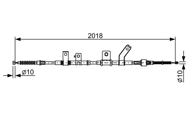 BOSCH Mitsubishi L200 2.5 El Fren Halatı 2.018 mm