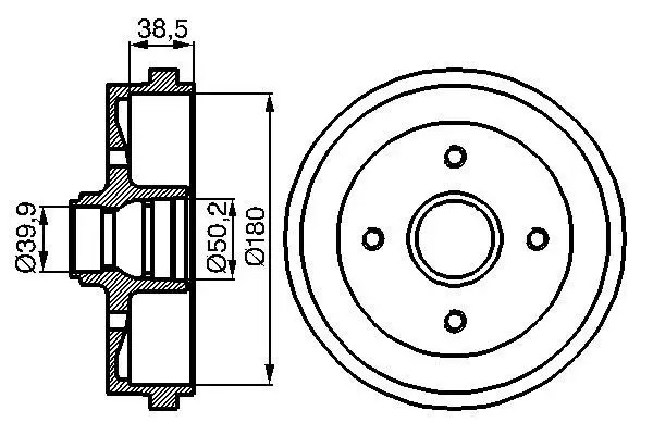 BOSCH Volkswagen Polo 1.4, Seat Cordoba 1.6 Arka Fren Kampanası 211 mm