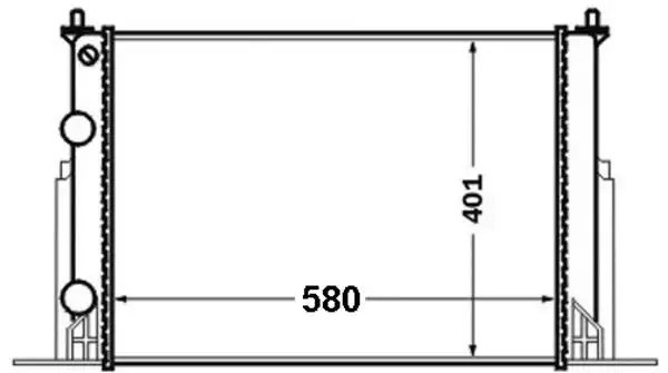 MAHLE Fiat Stilo 1.6 Su Radyatörü 580x401x25 mm