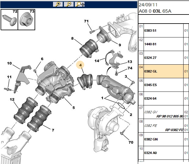 TURBO HORTUMU P207-P1007- C2-C3 16 HDI