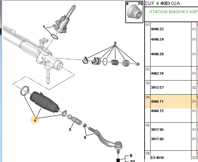 Direksiyon Korusu (Peugeot 4066.72 ile Aynı)