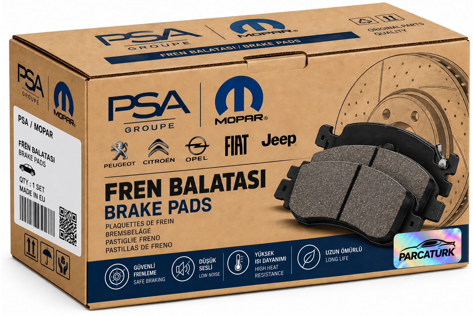 PSA Fren Balatası Arka (106.5 mm) Opel Astra K 15-