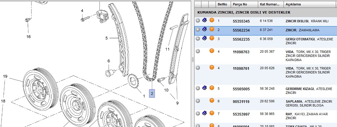 PSA Triger Zinciri (Opel Corsa C Astra H 1.2 1.4 Z12XE Z14XEP)