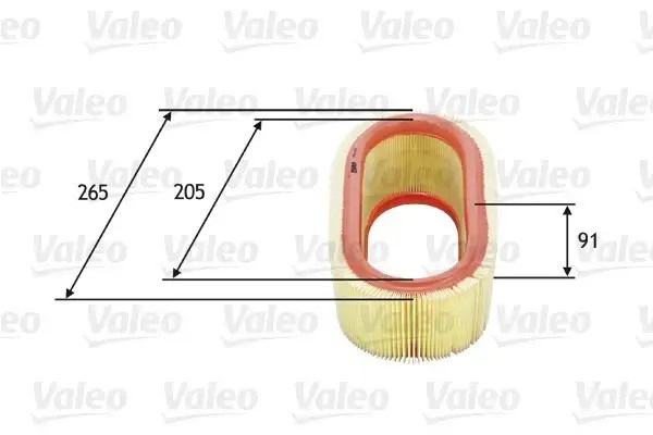 VALEO Renault Clio 1.4 ve Dacia Logan 1.4 Hava Filtresi 265 mm