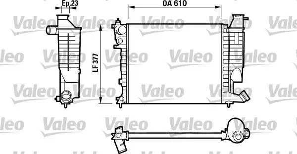 VALEO Peugeot 306 1.8 ve Citroen Xsara 1.6 Su Radyatörü 610×377×23 mm Mekanik Takılmış