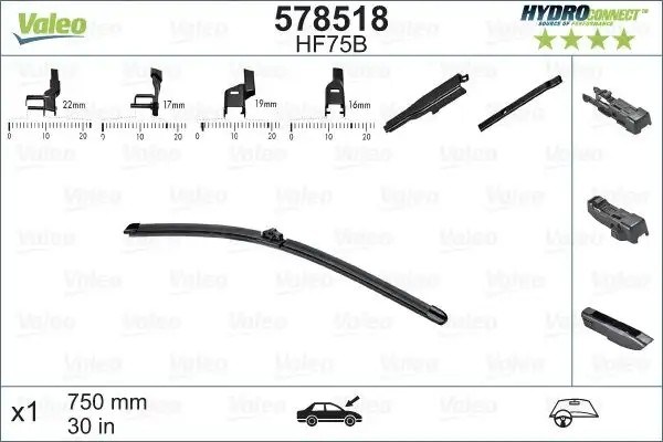 VALEO Citroen C4 1.4 ve 1.6 BlueHdi Ön Silecek Süpürgesi 750 mm