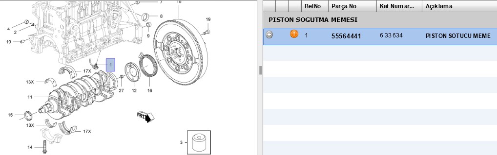 Piston Yağlama Jeti (Opel Astra J, Insignia) 1.6 A16XER A16LET