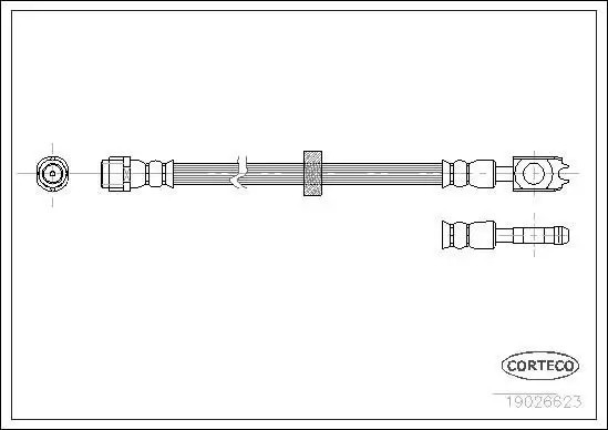 CORTECO Volkswagen Polo 3 1.4, 1.6, 1.4 Tdi Ön Fren Hortumu 380 mm